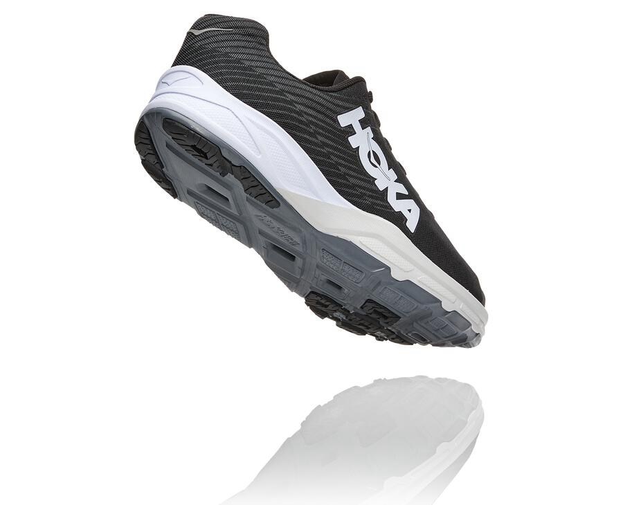 Hoka One One Koşu Ayakkabısı Erkek Siyah/Beyaz - Evo Carbon Rocket - MJ2390165